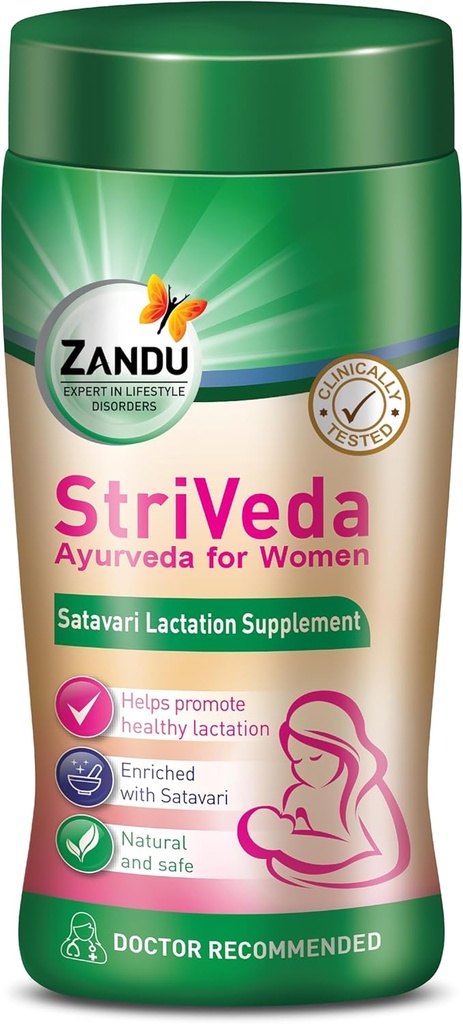 Zandu Striveda Shatavari Laktácia Supplement prášok, Baby pre zvýšenie materského mlieka Supply, 210 G, lekár odporúča, Prírodné a bezpečné