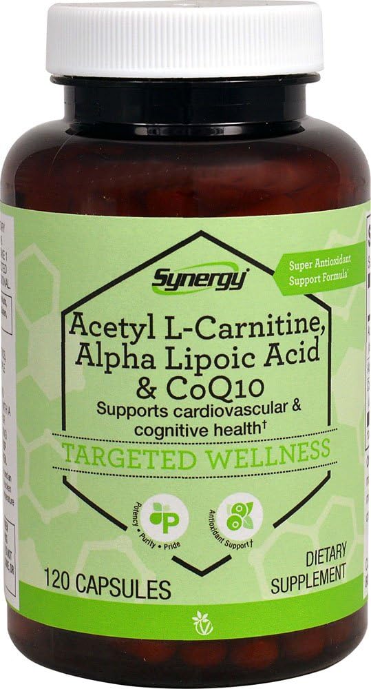 Vitacost Synergy Acetyl L-karnitín, Alpha Kyselina lipoová & CoQ10 -- 120 Kapsule