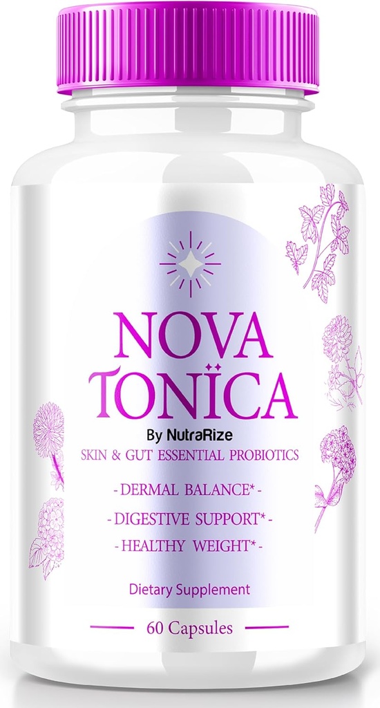 NovaTonica Kapsule, Nova Tonica na podporu Prirodzene zdravá a žiariaca koža, Extra silný doplnok k podpore Hydratácia, Skin-Ehancing vitamín pilulky, Nova Tonic Recenzia (60 Kapsule)