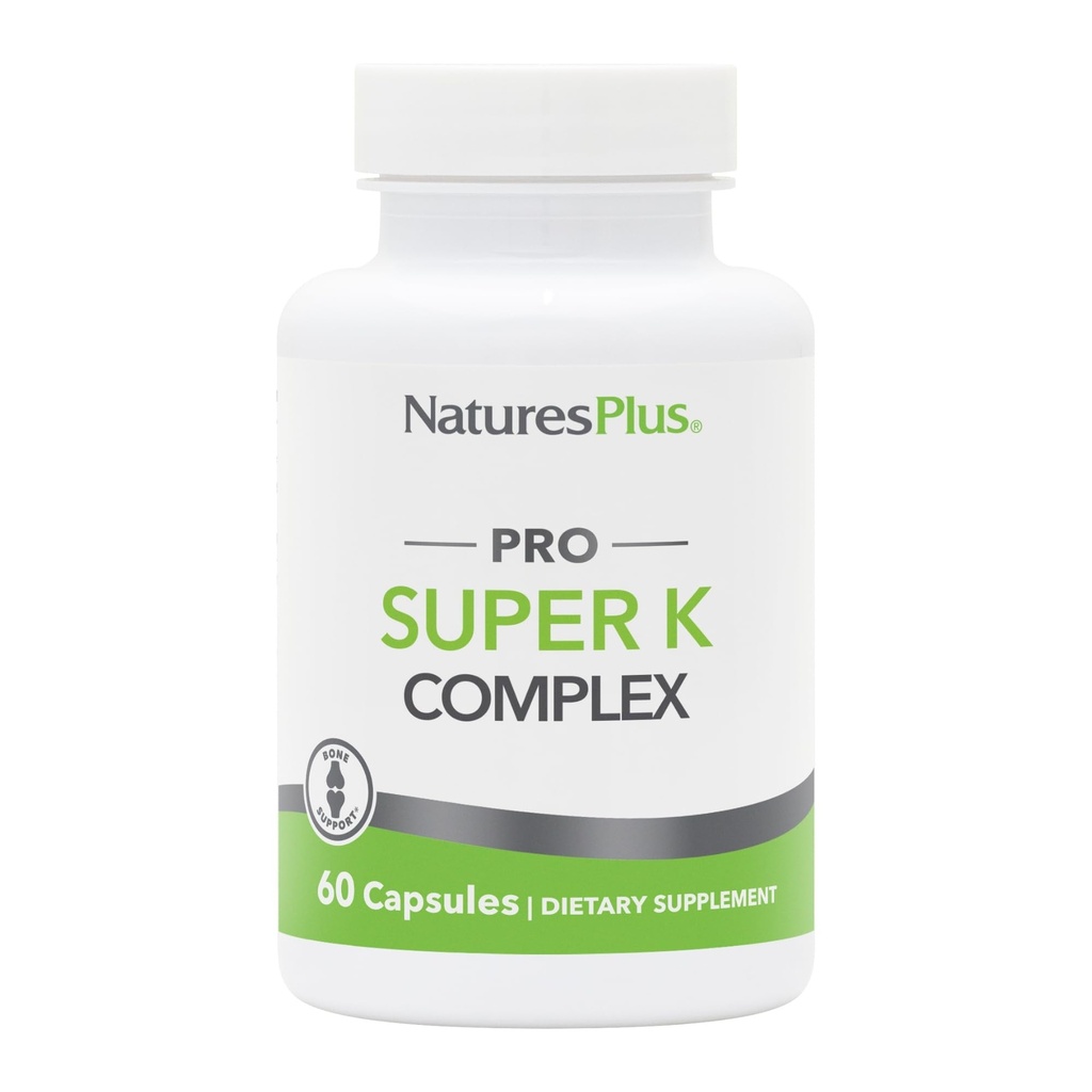 PrírodaPlus PRO Super K Complex - 60 kapsúl - Podporuje zdravý metabolizmus vápnika - Obsahuje vitamíny K1 & K2 - non-GMO, Vegan & Gluten Free - 60 porcií