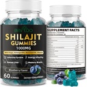 Shilajit Gummy pre mužov a ženy - Sugar-free Shilajit Supplement Bohaté na 85+ Stopové minerály a kyselina fulvová, poskytovanie energie, mozog, a Imunita podpora - 60 Gummies