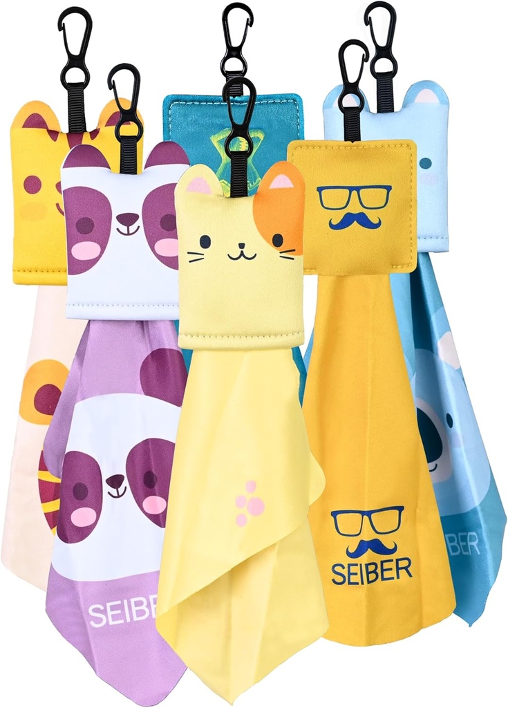 SEIber Okuliare Čistiace oblečenie, Microfiber Čistiace oblečenie, Okuliare Čisté oblečenie, Glass Čistiace oblečenie pre okuliare Slnečné okuliare Okuliare Zorníky Kamera Mobilný telefón Screens (6 balenia)