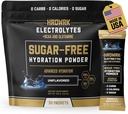 Powder Pakety HRDWRK Electrolytes s horčíkom, sodíkom draselným, hydratačnými balíčkami Keto - BCAA Powder Pakety s glutamínom, 30 powder Pakety Electrolytes bez cukru (nearomatizované)