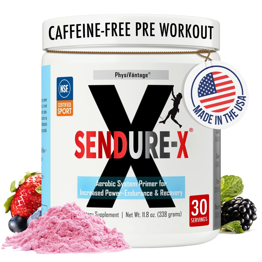 Sendure-X cvikla + Citrulín prášok - kofeín-bez pre-práce - zvyšuje prietok krvi, energia, VO2 Max, Vytrvalosť, zotavenie - NSF Sport Certified, Peak Performance, Natural - 30 Slúži Wild Berry
