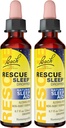 Bach RESCUE sleep dropper, Natural Sleep Aid, Homeopatické kvetinová esencia, bez melatonínu, cukor, & Gluten, Rodinné-Priatelia, Non-Alcohol Formula, 2 balenie, 20ml Ea