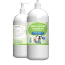 Pet Wellbeing Wild Aljašský lososový olej pre psy - Wild-Caught, Cold-Processed, Daily Omega-3 Fish Oil for Healthy Coat and Skin, Joint Mobility and Strength - EPA, DHA - 16 fl oz (473 ml)