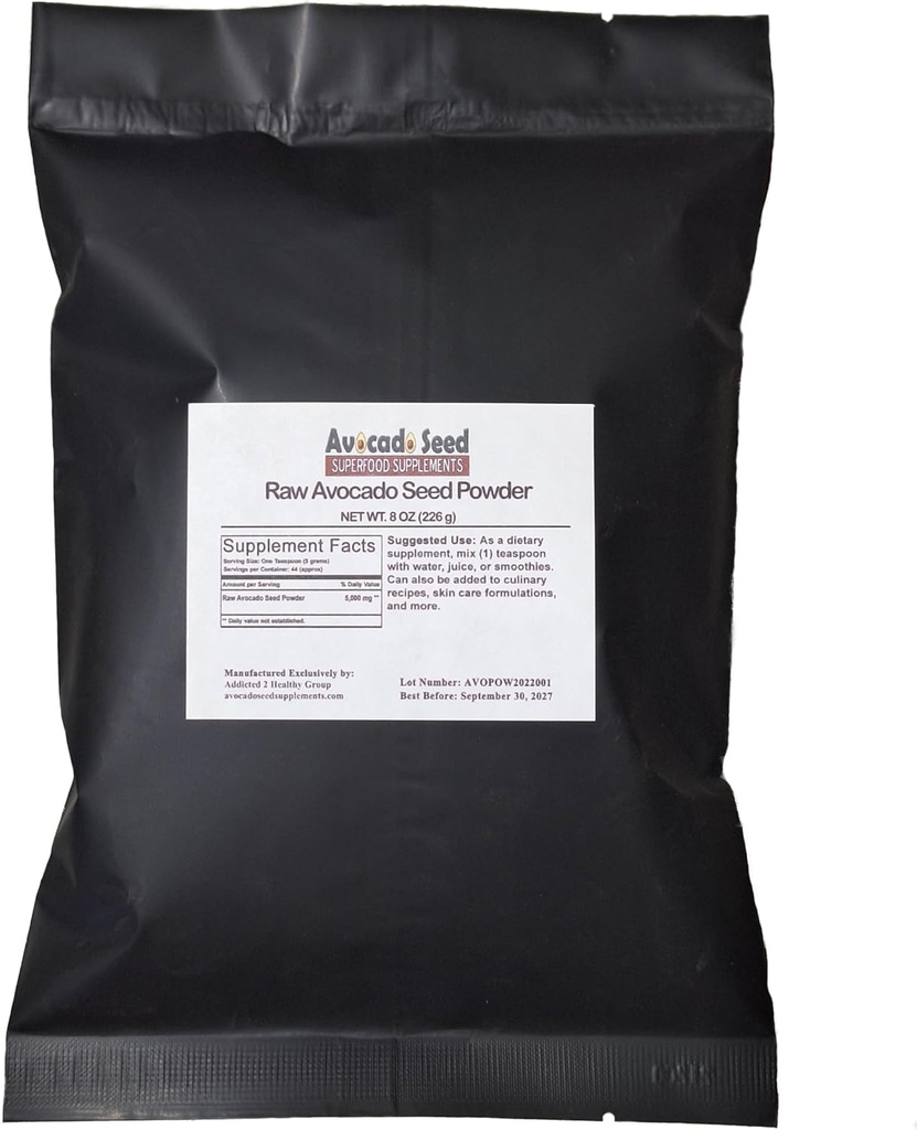 Raw Avocado Seed Granulát 8 Ounces - Antioxidanty, Fiber, Cholesterol,Heart Health,Skin Care-Made in USA-Pôvodný výrobca