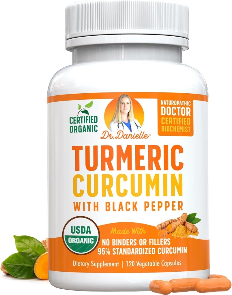 Organické kurkumín s extraktom z čierneho papriky 2000mg - Vysoká absorpcia Ultra Potent Supplement - 95% Curcuminoids - Vegan, Non GMO pre Joint Support - 120 Kapsule