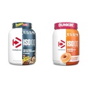 Dymatizácia ISO100 Hydrolyzovaný proteínový prášok, 100% srvátka Izolát, 25 g proteínu, 5,5 g BCAA & ISO100 Hydrolyzovaný proteínový prášok, 100% srsť izolát, Dunkin' Glazed Donut Flavor