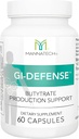 Mannatech Butyrate Supplement - Supports Gut Barrier Function, Intestinal Health, and Digestive Comfort - Promotes Short Chain Fatty Acid Production, Immune Support Supplement GI-Defense 60 Capsules