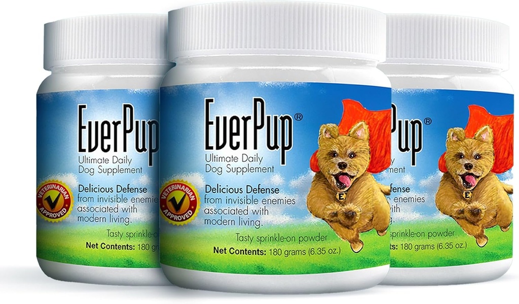 EverPup Multivitamínový pes doplnok - Glukozamín a apoptogény pre Hip a spoločné zdravie + probiotiká a prebiotiká s enzýmami pre zažívanie