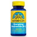 Život prírody Energizujúci Niacínamid 500mg - Žiadne Flush vitamín B 3 Niacin doplnok - Nervová funkcia, Metabolizmus a zdravá energetická podpora - 60-dňová záruka, Lab Overené, 100 Servisov, 100 tabliet