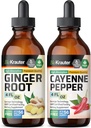 BIO KRAUTER Ginger Root Tinture 4 Fl. Oz. & Cayenne Pepper Tinture 4 Fl. Oz.