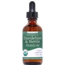 Herb Lore Organic Dandelion & Nettle Tinture - Liquid Dandelion Leaf & Stinging Nettle Leaf Extract Drops (2 fl oz)