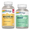 SOLARAY Betaine HCl s Pepsin a Super Digestaway - Tráviace zdravie Bundle