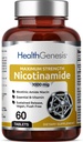 B-3 Nikotínamid 1000 mg 60 Tabs Extra sila pomalé uvoľnenie - Prírodné Flush-free vitamín Formula 