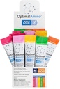 OptimalAmino OTG Stick balenia, 5 flavor odrodové box (30 počet), 99% použité Essential Amino Acid (EAA) doplnok, zvýšenie svalovej obnovy, Vegan/Keto Pre/Post Certified pre šport