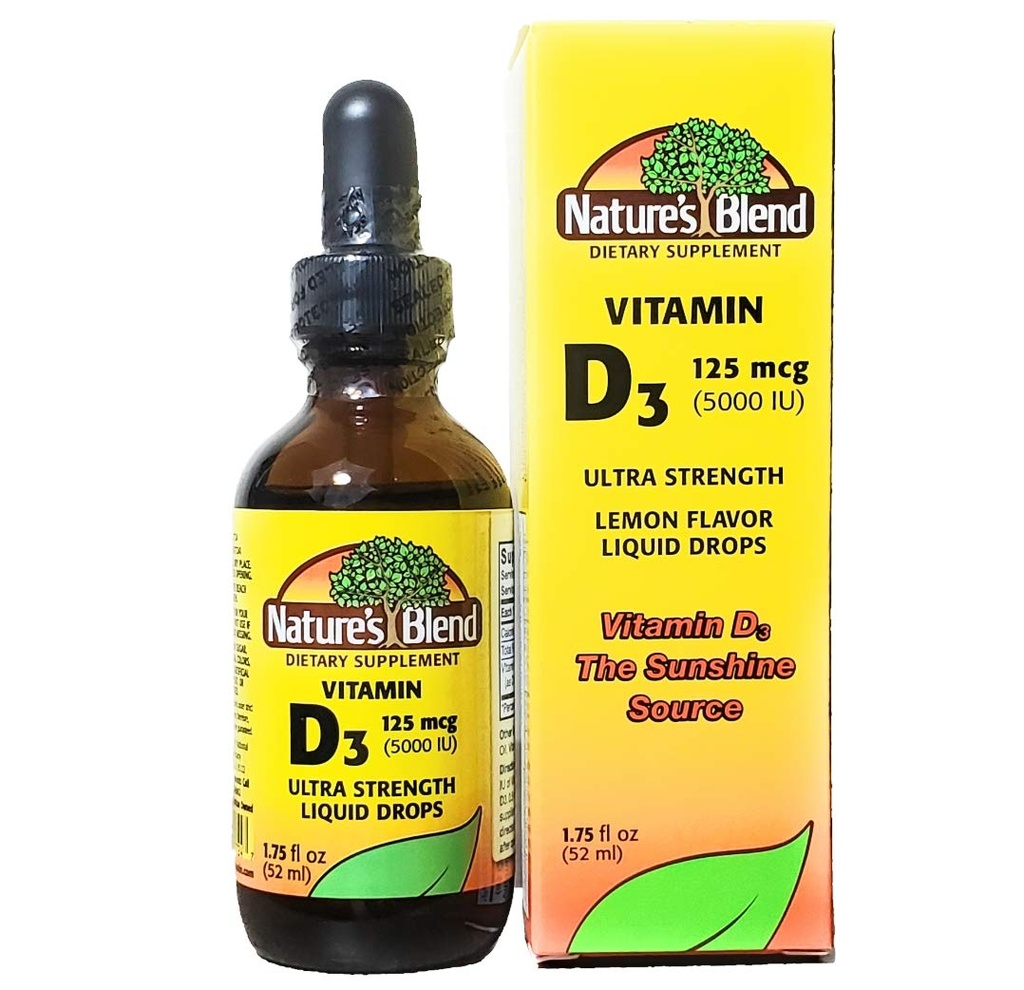 Príroda a zmes vitamínov D3 kvapky, 5000 IU