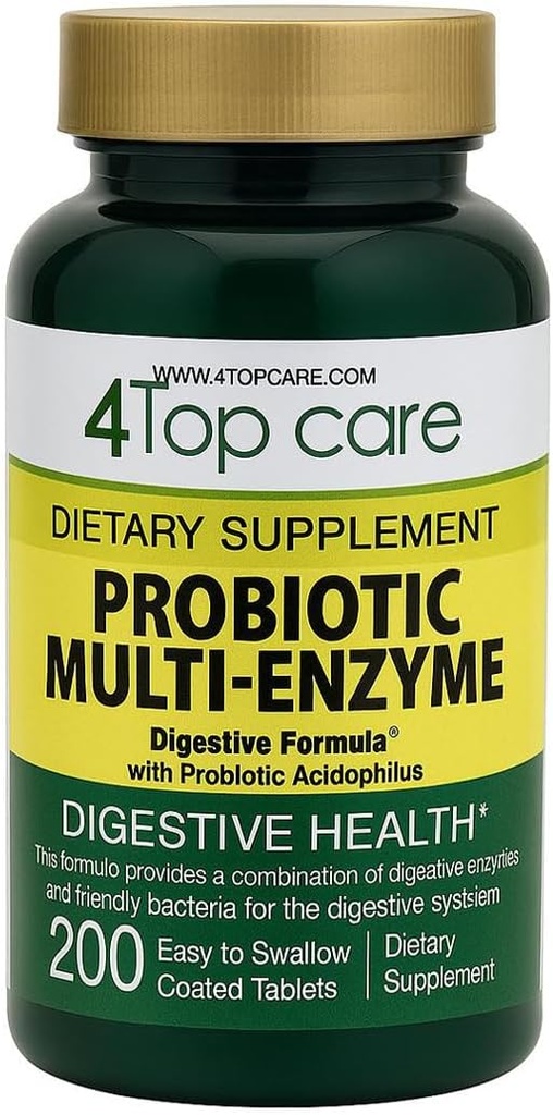 Probiotické multi-Enzymes s Prebiotiká a Probiotické Acidophilus pre trávenie a zdravie Gut, poskytuje úľavu od jedla-čas nepohodlie a Bloating. Diétne doplnky, 200 grófov.