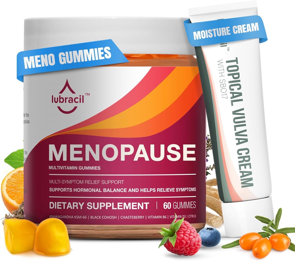 Lubracil Menopause Gummies & Topical Vulva Cream Bundle 