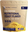 Dr. Berg Premium Nutritional kvasinkové kvasinky - Delicious Non-Fortified Nutritional Kvasinky s prirodzene sa vyskytujúce B Vitamíny - 8oz