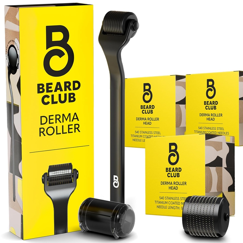 Beard Club Derma Valček, 3-Pack náhradných hláv - Brada Valček s Derma Valčekové Náhradné hlavy