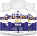 Lipozomálna Alpha Kyselina Lipoová 1600mg per Serving, ALA Supplement for Antioxidant Health,Energy and Metabolizmus-Gluten Free & Non GMO 180 Kapsule