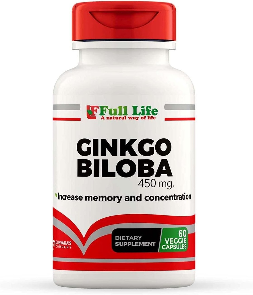 Full Life Ginkgo Biloba Kapsule - Bylinné doplnky - 60 Veggie Kapsule 450mg.
