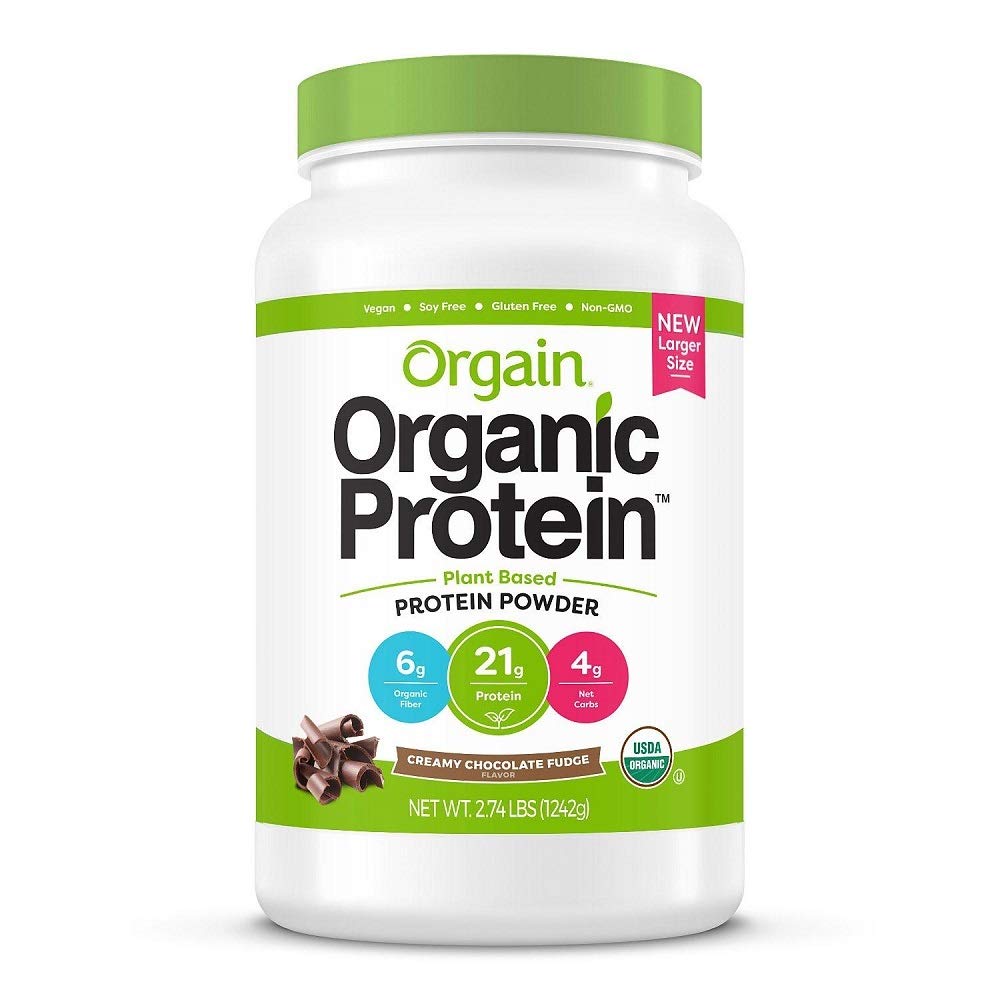 Orgain Protein Plant Based prášok krémová čokoláda Fudge, 32 Oz