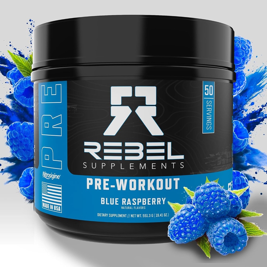 Rebel DoplnkyTM Blue Razz Loaded Pre Workout 