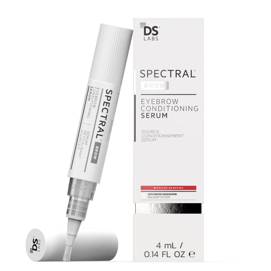 DS Labs Spectral. BROW Obočie Kondicionovanie sérum - podporuje plnšie, hrubšie, hľadá obočie, s Nanoxidil, Retinol a kyselina hyalurónová, Paraben bez, Sulfát bez, bez krutosti