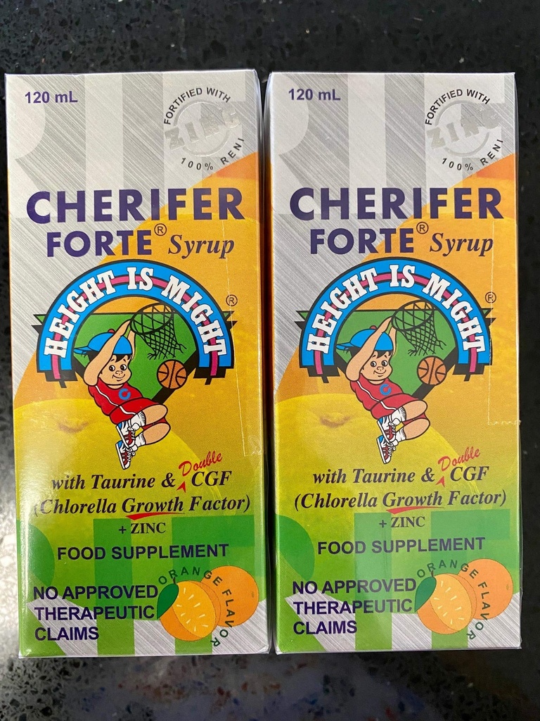 CHERIFER Forte Sirup w/Taurine & Double Chlorella Growth Factor + Zinok 120ml (Súprava 2 fliaš)