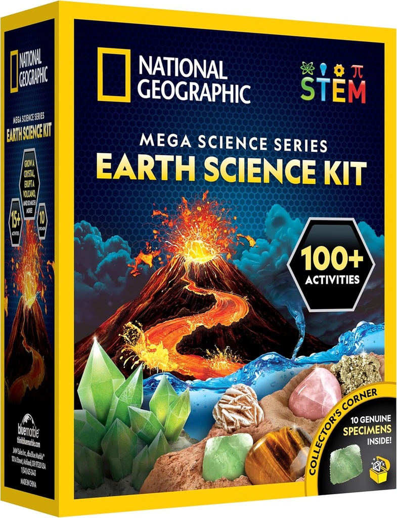 National Geographic STEM Science Kit - 15+ Experimenty, Crystal Growing, Sopka Kit, Dig Kits & Gemstones pre deti - Exkluzívne