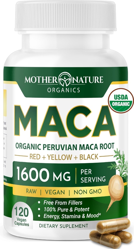 Matka príroda Organické Maca Root Kapsule 