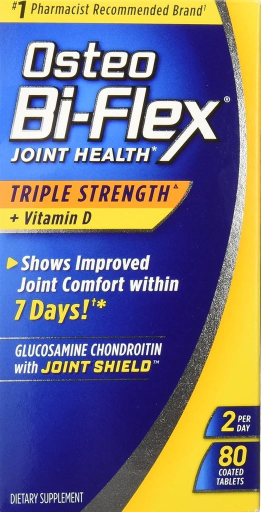 Osteo BiFlex Triple Sila Glukozamín Chondroitín Spoločný štít s vitamínom D, 80 Počet