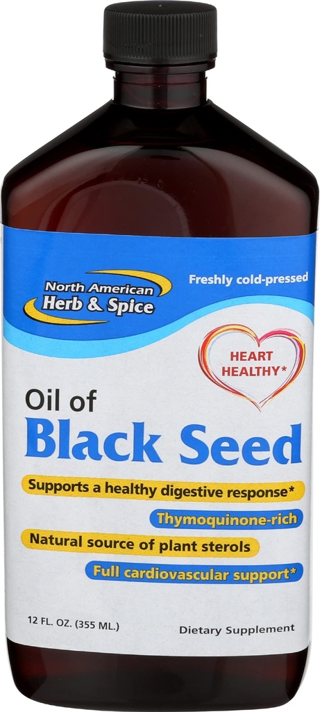 North American Herb & Spice Black Seed Oil - 12 fl. oz. - Kardiovaskulárne, digestívne a imunitné - obsahuje Wild, Mediterranean Oreganol P73 Oregano Oil - Non-GMO - 72 Celkové služby
