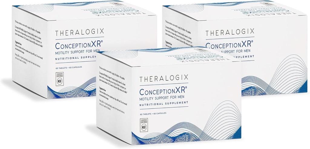 Theralogix ConceptionXR Motility Support Formula - Mužská predstáva Vitamíny pre podporu plodnosti - Mužská plodnosť Doplnky pre zdravie spermií* - NSF Certified, 360 Počet (90-Deň dodávky)