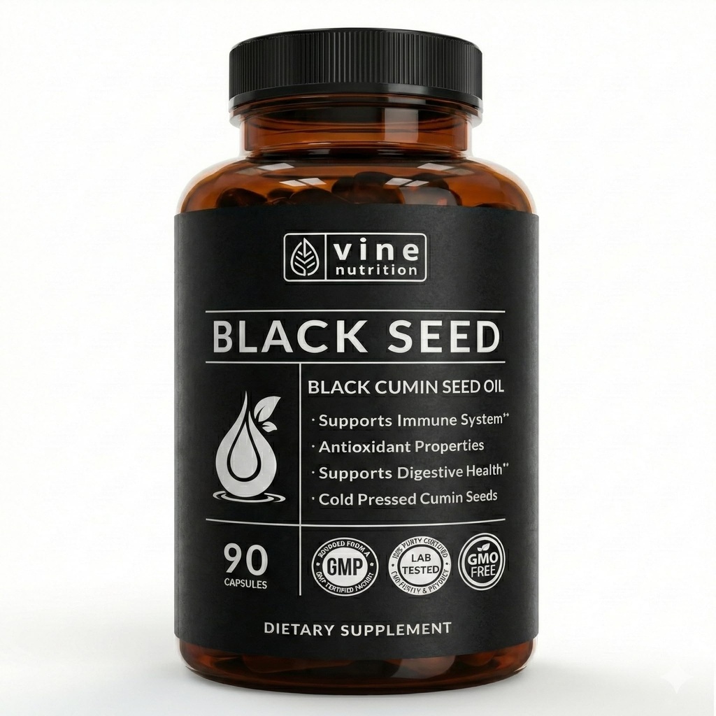 Čierny olej kapsule - Nigella Sativa - Imunitná podpora Supplement Soft Gels - Cold Pressed Antioxidant Vegetarian Black Cumin Pills - 500 Milligrams Made in The USA
