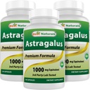 Najlepšie Naturals Kapsula Astragalus, 1000 mg, 120 Počet (Pack of 3)