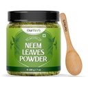 Pure Neem Leaves Powder Natural Solution for Pimple-free Clear Skin & Silky Hair, Ideal for Face Packs, Hair Care, and Pigmentation Support with Wooden Spoon 200g 7.04 Oz