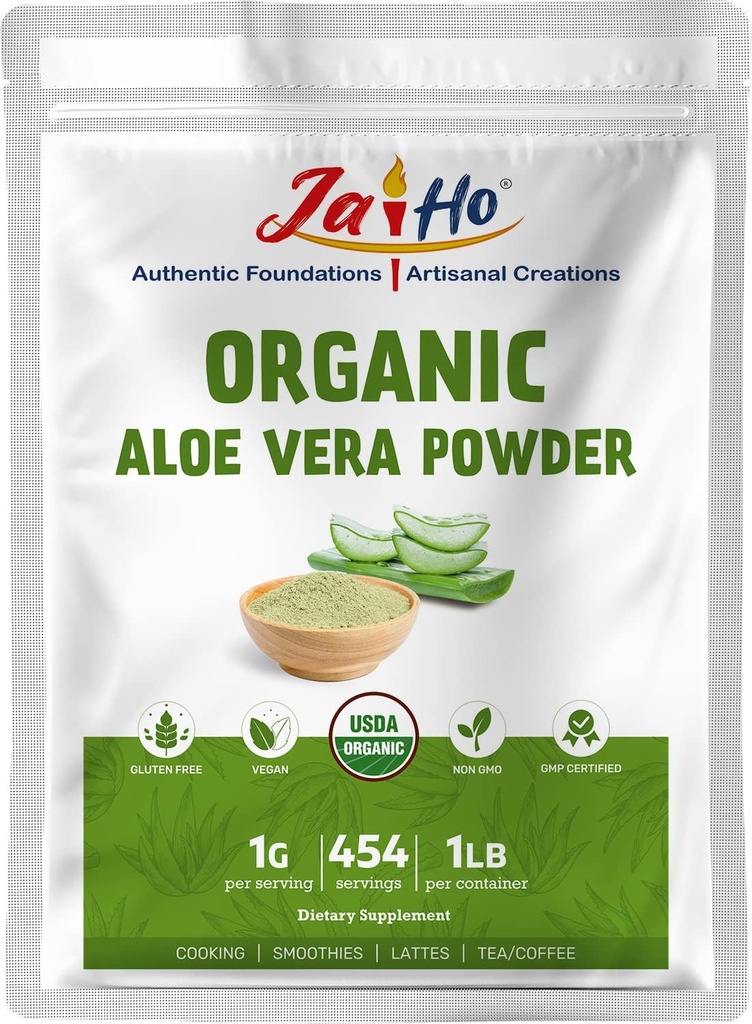 Jai Ho Certified USDA Organic Aloe Vera Powder 