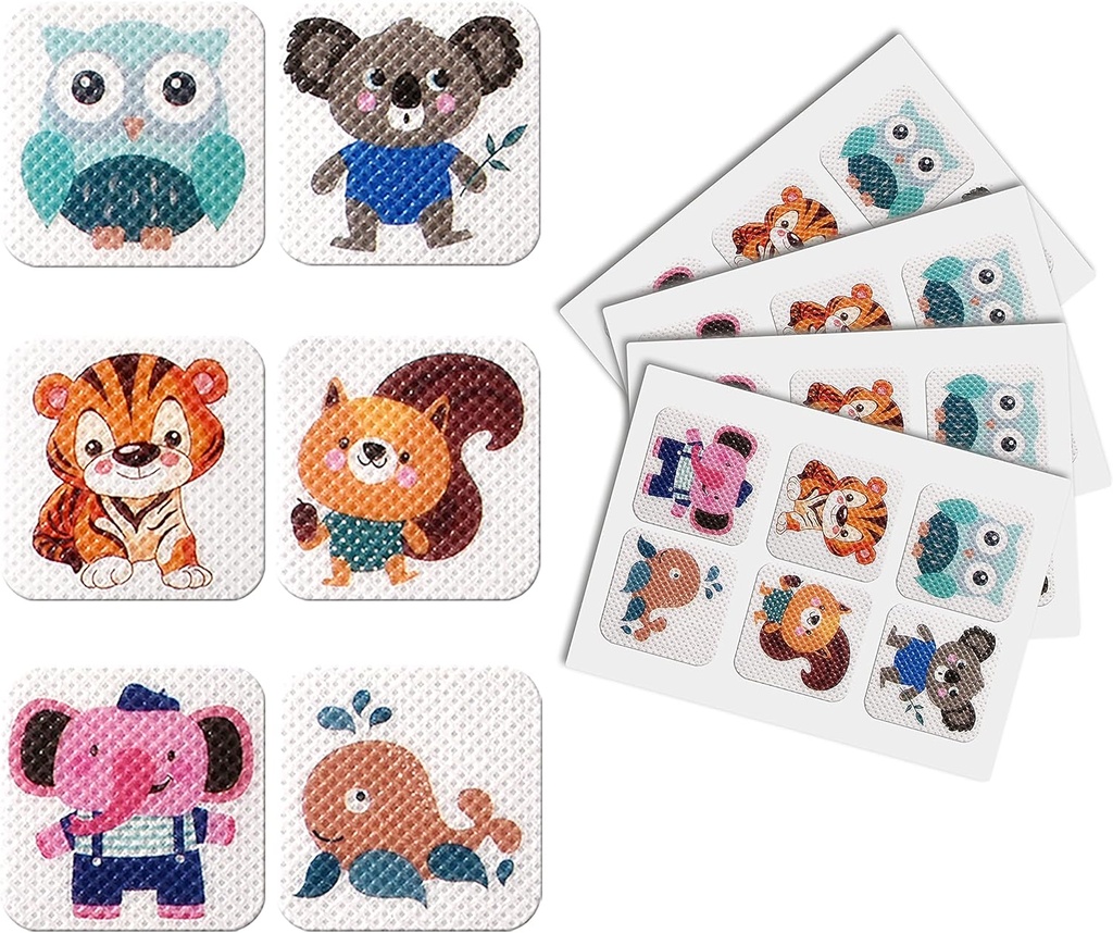 90 balenie Mosquito Patches Stickers pre deti dospelých - príroda Citronella, citrónová tráva a eukalyptus, Až do 24 hodín ochrany
