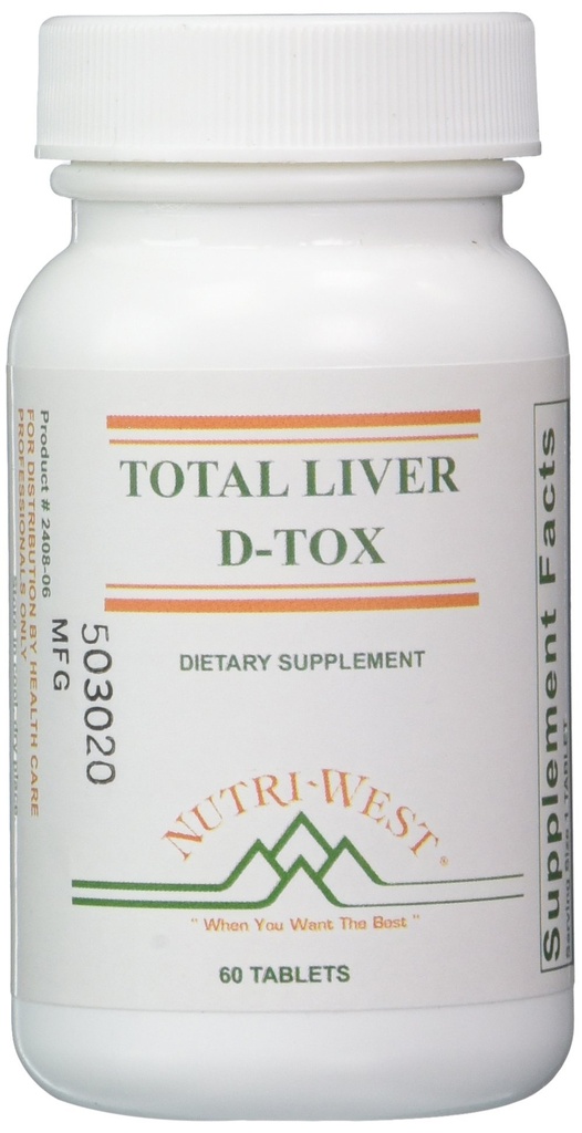 Nutri-West Total Liver D-Tox - 60 tabliet, biela