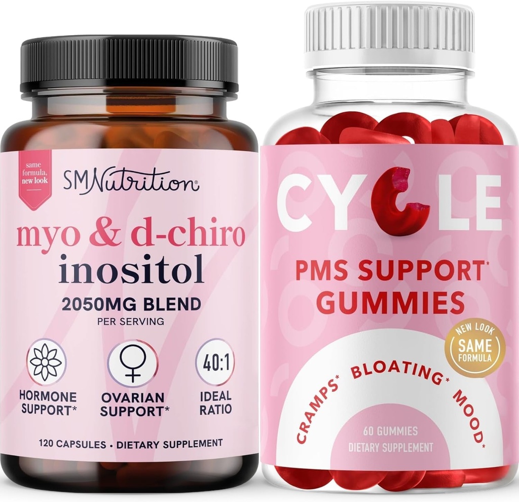 SMNutrition PMS Support Gummies & Myo-Inozitol & D-Chiro Inositol 