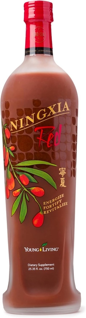 Young Living NingXia Red | 25.35 oz Bottle | Antioxidant-Rich Superfruit Blend | Antioxidant Drink | Increase Physical Energy | Features Wolfberry, Plum, Aronia, Cherry, Blueberry, & Pomegranate