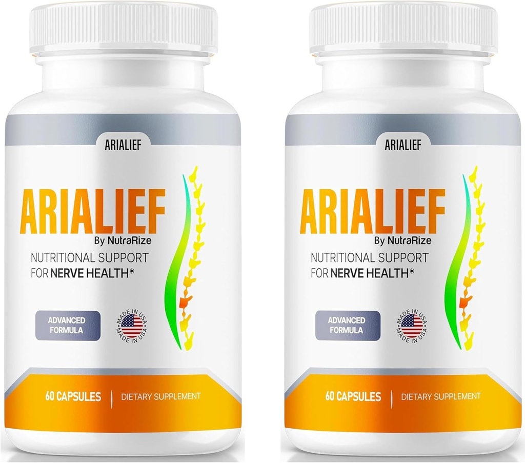 (2 balenia) Arialief Kapsule, Oficiálna nutričná podpora pre Nerve Health, All Natural Arialief Vitamines for Healthy Nerves, Premium Arialief Pills, Aria LIEF Pastillas Review (120 kapsúl)