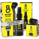 Beard Club Premium Derma Valček a biotín Rastový vitamínový sprej - Mikroneedle Valček pre mužov a ženy s 540 Titanium Microneedles - Brada Valček a medvedí olej na tvár, telo a skalp