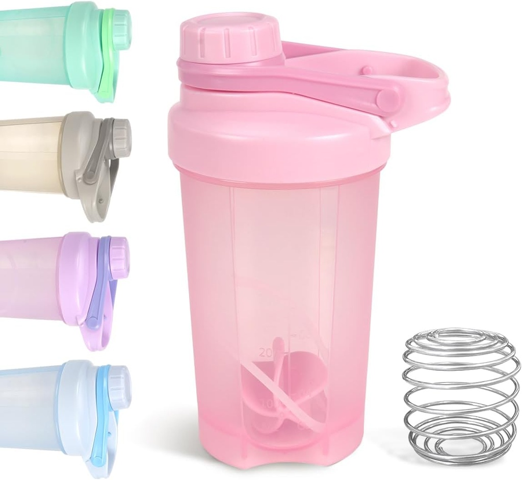 D.Y.A 16oz Shaker fľaša, Leak dôkaz Športové poháre Shaker pre proteín Shakes, Shaker fľaša pre pre cvičenie a cestovanie do Go,BPA zadarmo a ľahko čistý proteín Shaker fľaša,Pink