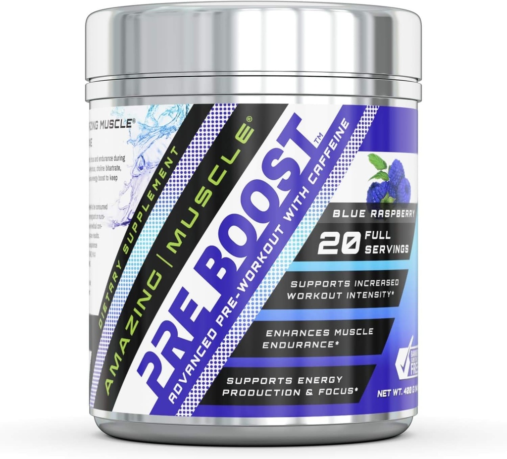 Úžasné svalové Pre Boost Formula s kofeínom Doplnok 