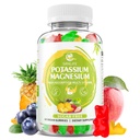 Kálium Magnézium Supplement Gumies, Draslík Gumies pre dospelých Deti, vysoká absorpcia Magnézium Glycinate pre nohy Cramps a imunitné zdravie, bez cukru, Vegan zmiešané chute, 60 Počet